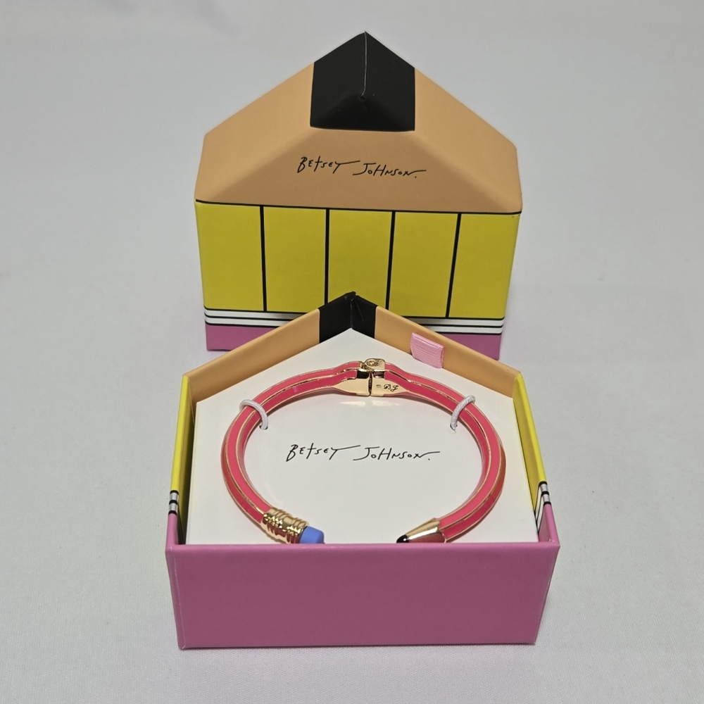 Betsey Johnson Pencil Hinged Bangle Bracelet #1016
